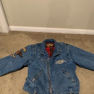 Vintage Harley Davidson jean moto jacket